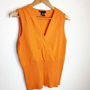 G Signature | Orange Blouse Tank L
